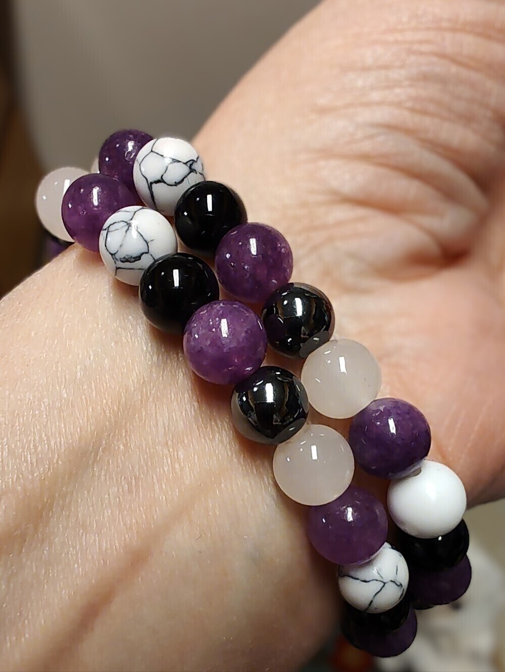 2 Wellness Bracelets for Anxiety Relief 💜  🤍